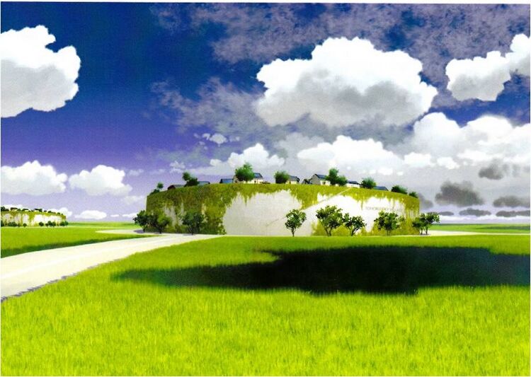 Проект будущего города, представленный мэром Натори.